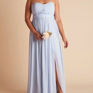 Birdy Gray Chiffon Ice Blue Grace Dress Sz Small